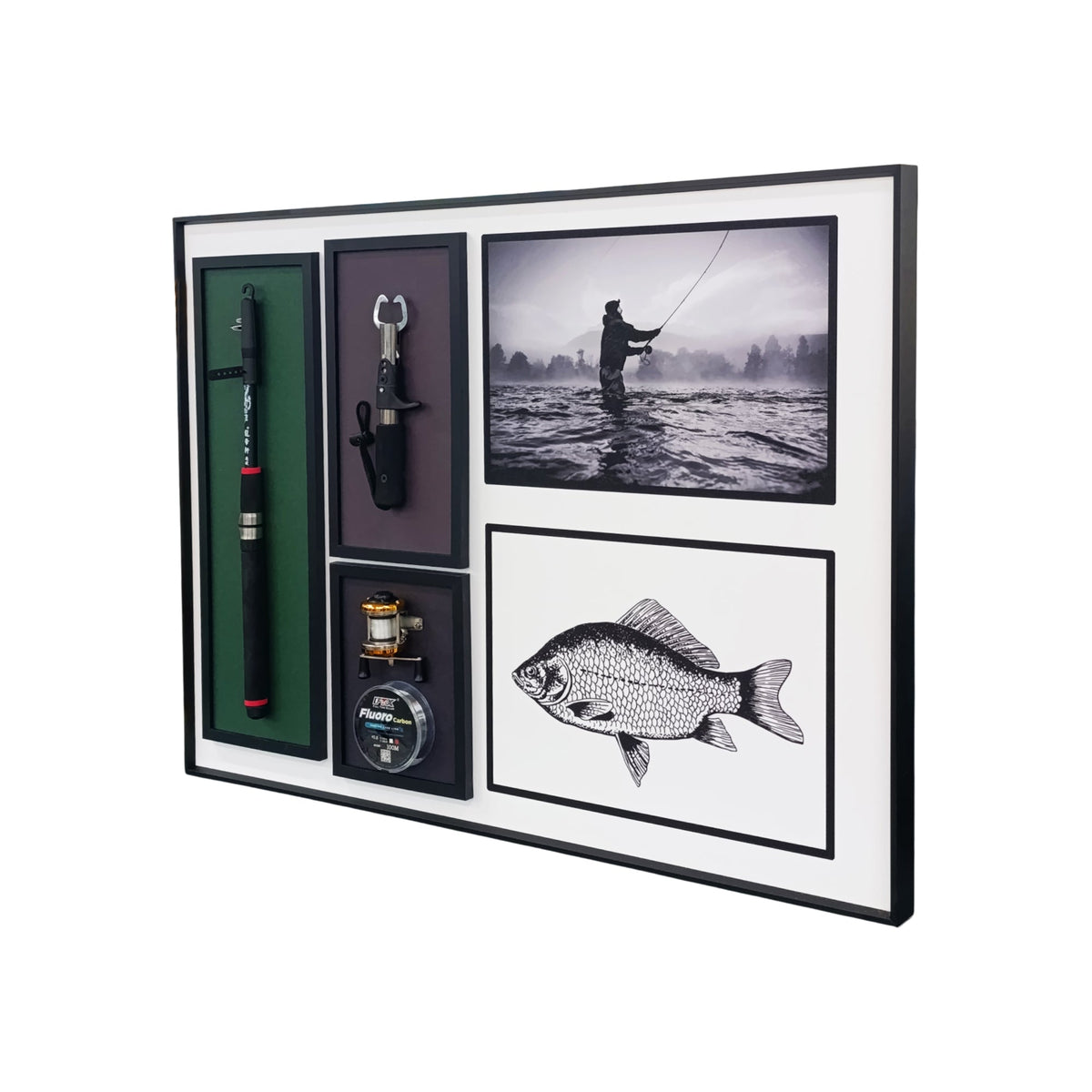 60 x 80cm Fishing Frame Multicoloured