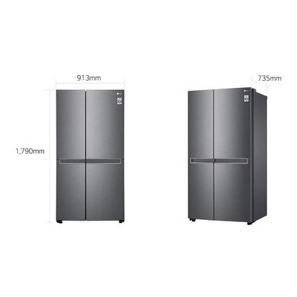 LG 668l Black Side by Side Fridge / Freezer - GC-B257SQYL