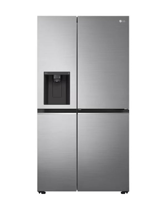 LG - LG 610L Platinum Silver side by side fridge