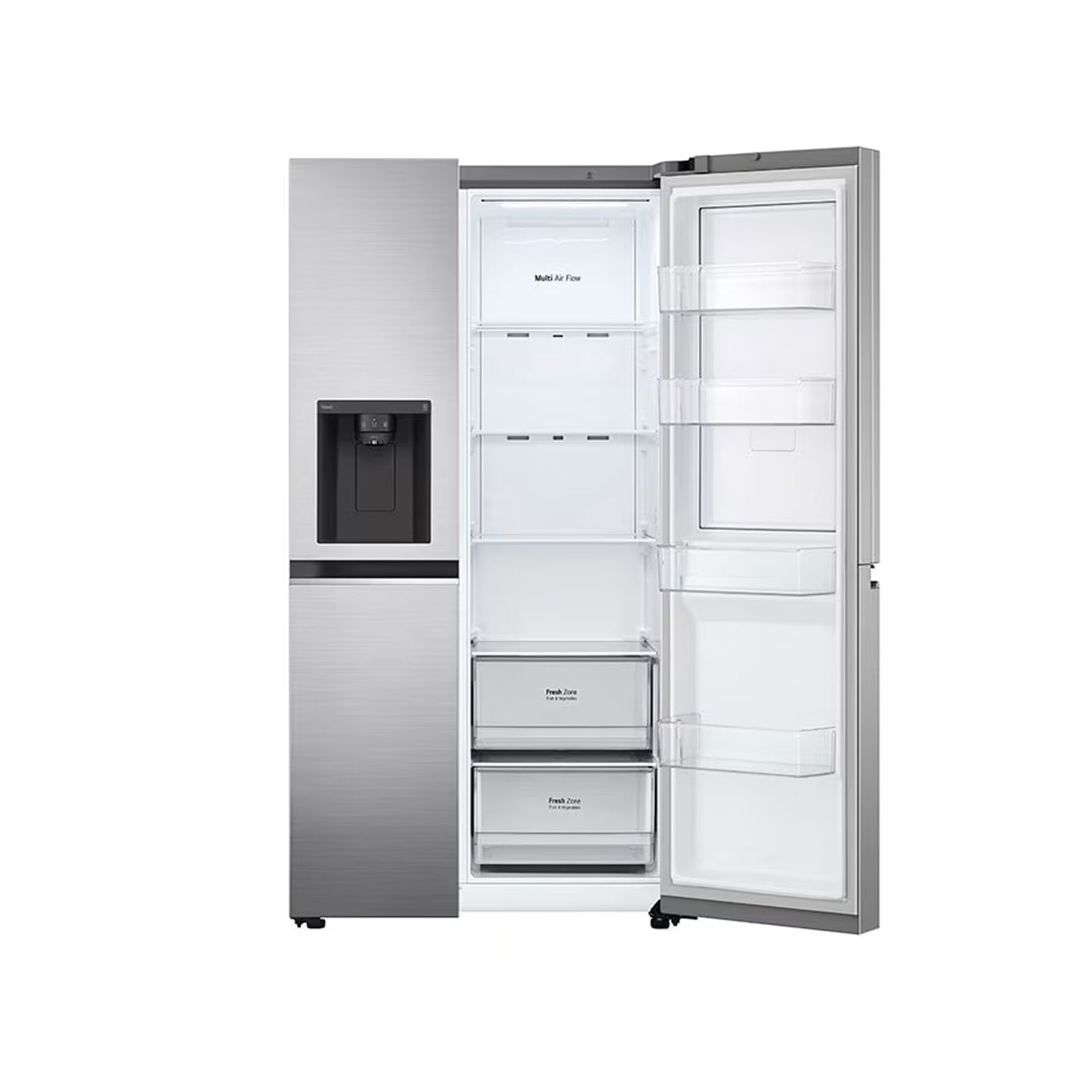 LG 611Lt Platinum Silver Door in Door Side by Side Refrigerator - GC-J257SLSS