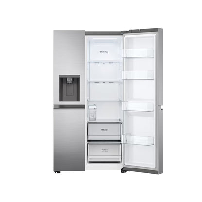 LG 617L Platinum Silver LG Fridge SBS W/D - GC-L257SLXL