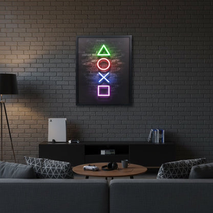 70 x 40cm Gaming Room Wall Art Multicoloured