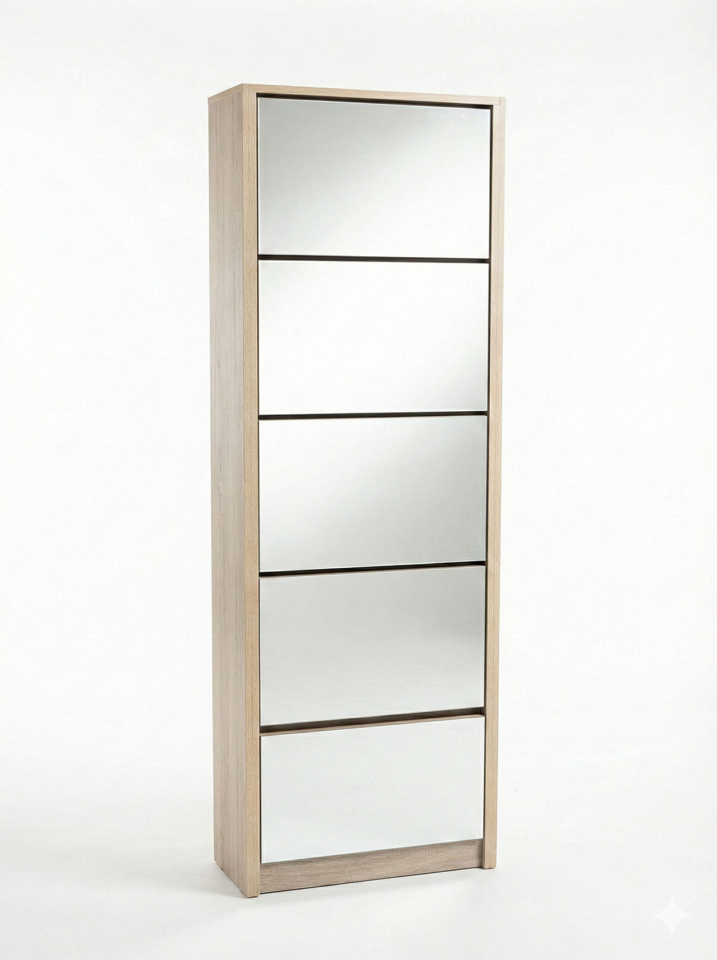 Easy-Tilt Mirror Shoe Cabinet