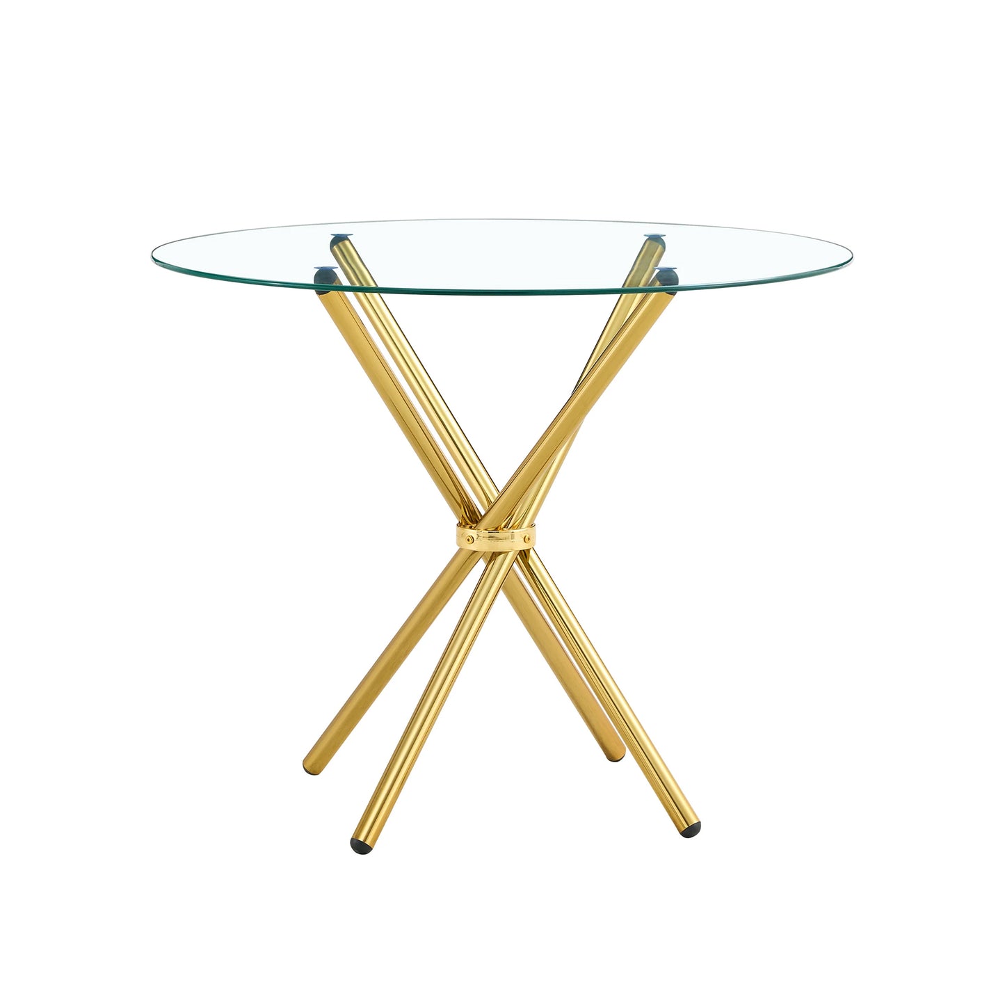 Gold Side Table Glass T-2-1