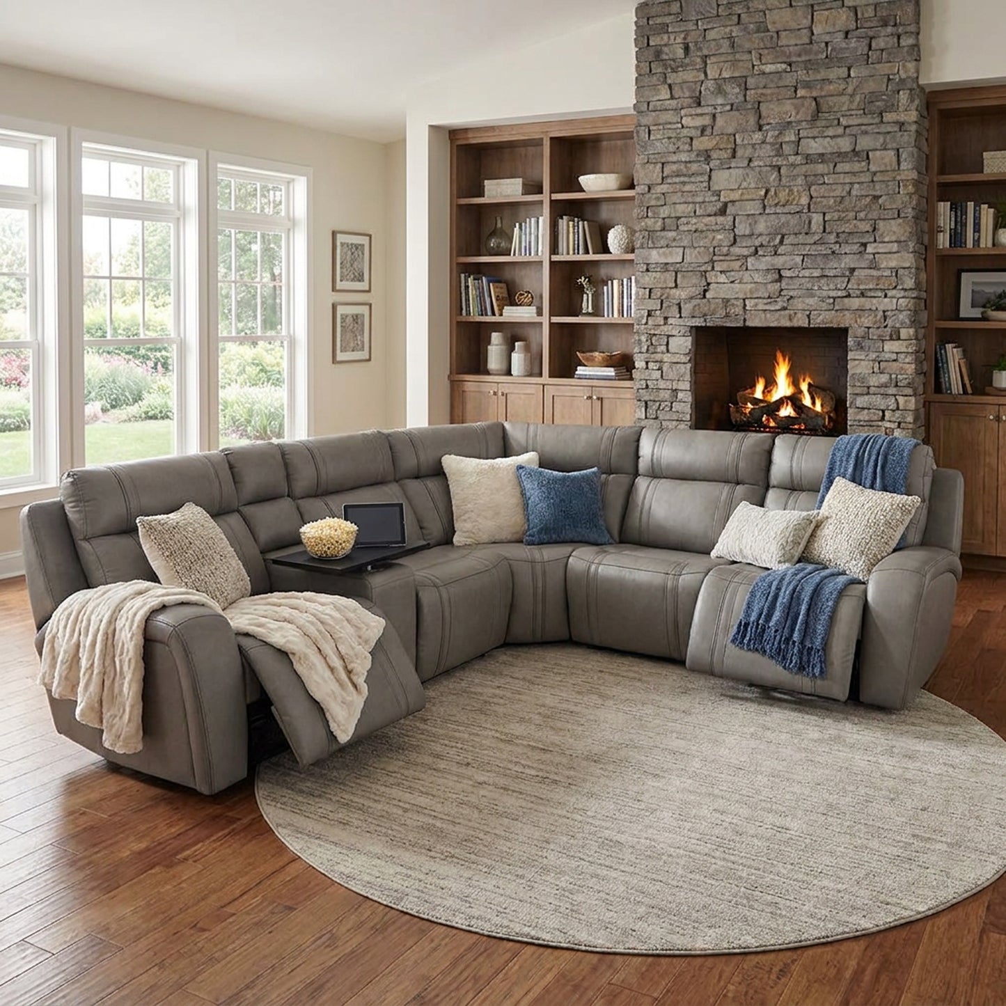 CA Corner Lounge Suite 6Pc Porto Slate EU-71133M