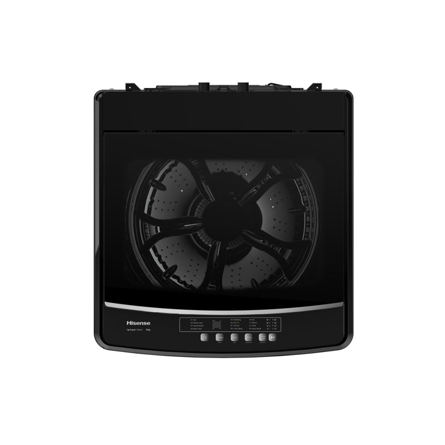 Hisense 3W Series 16kg Top Loader Washing Machine Black