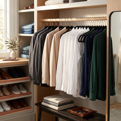 Black clothes hangers with hooks