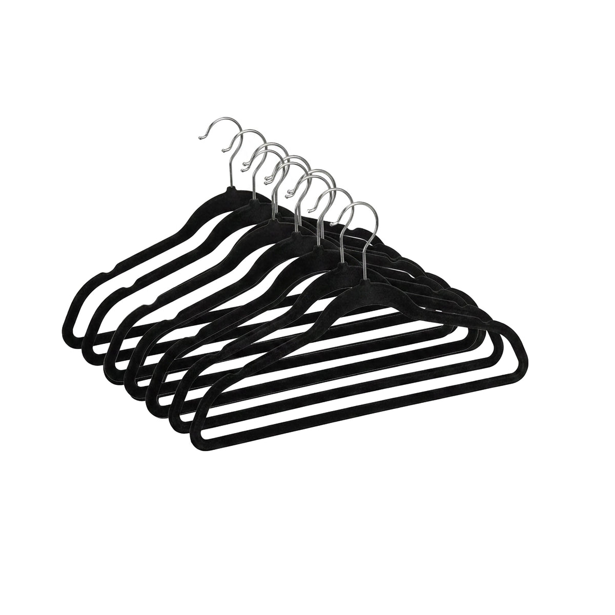 Velora 10 Piece Hanger Set with Hook in black