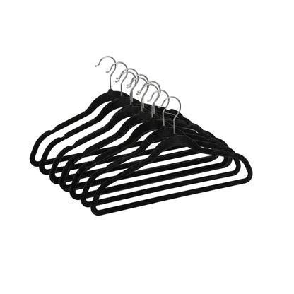 Velora 10 Piece Hanger Set with Hook in black
