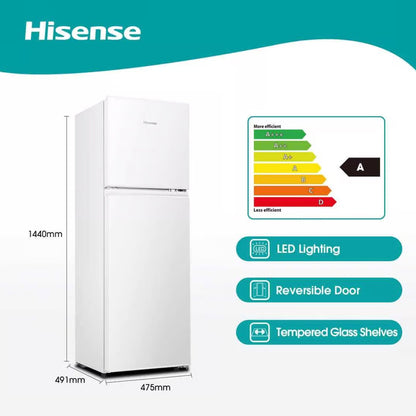 Hisense 154L Combi Refrigerator White