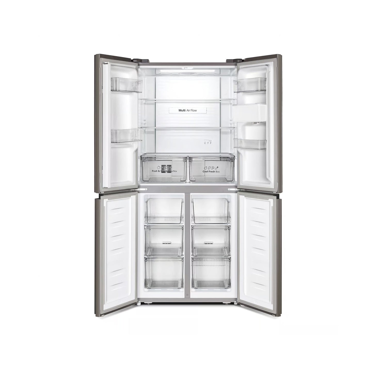 Hisense 392Lt Cross Door Refrigerator Stainless Steel