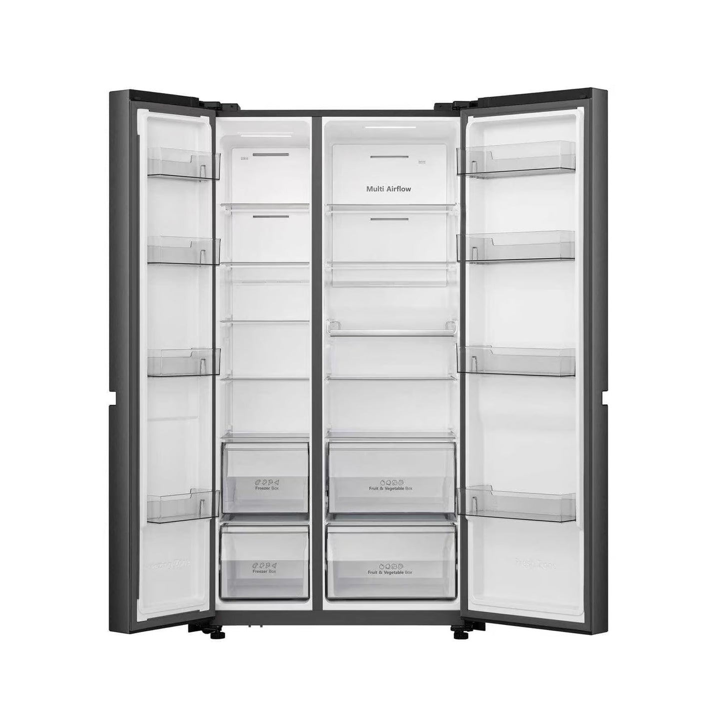 Hisense 631Lt Side By Side Refrigerator Black