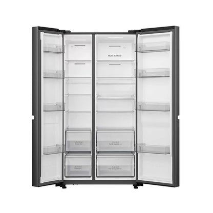 Hisense 631Lt Side By Side Refrigerator Black