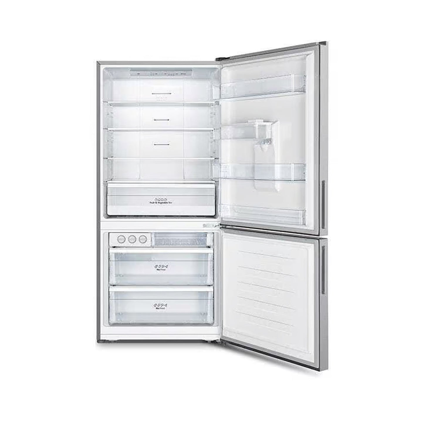 Hisense 463L Combi Refrigerator with Water Dispenser Stainless Steel