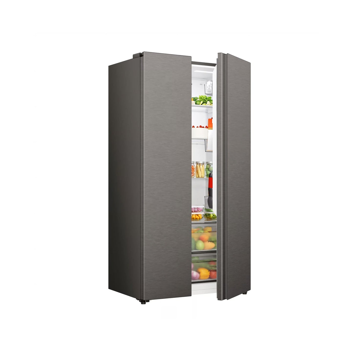 Hisense 543L Side By Side Refrigerator Titanium
