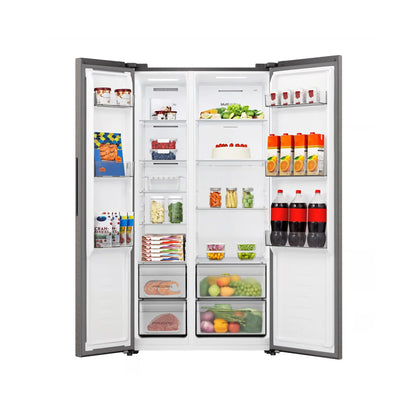 Hisense 543L Side By Side Refrigerator Titanium