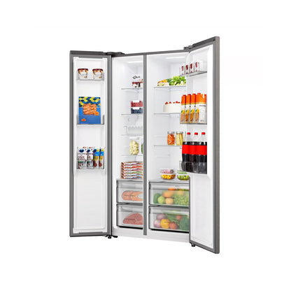 Hisense 543L Side By Side Refrigerator Titanium