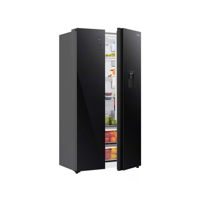 Hisense Reflect Series 541L Side By Side Refrigerator Black