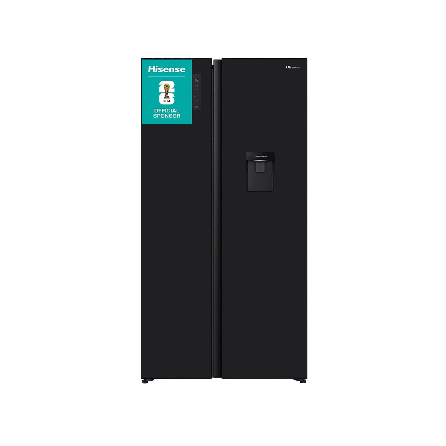 Hisense Reflect Series 541L Side By Side Refrigerator Black