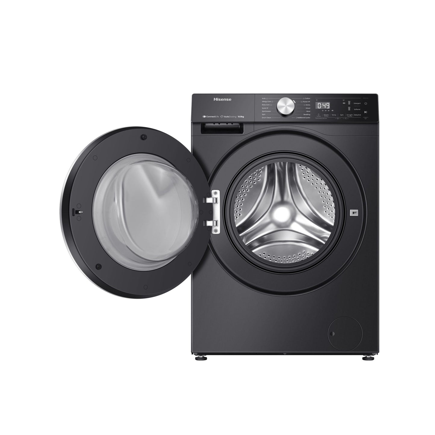 Hisense 5S Series 10.5kg Premium Front Loader Black
