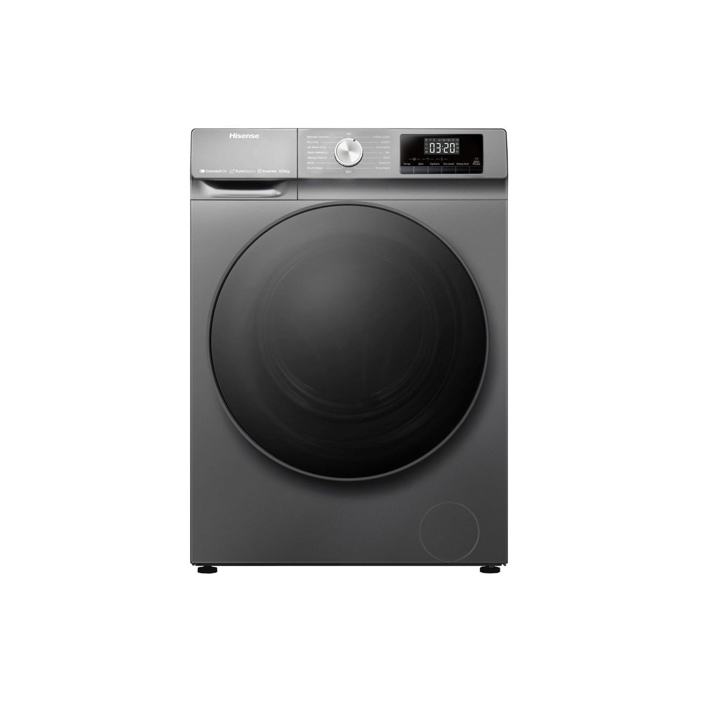 Hisense 2 in 1 Front Load Washer(8kg) & Dryer(5kg) Titanium