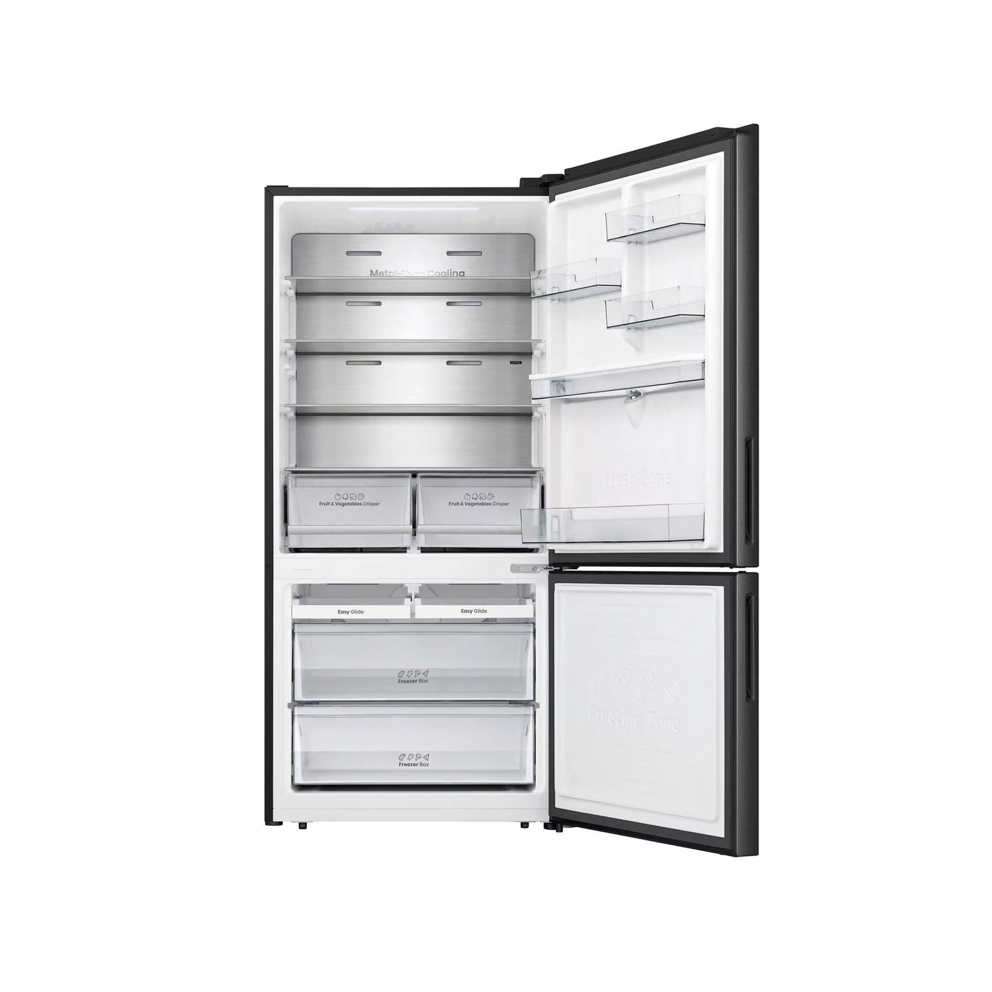 Hisense 500L Bottom-Mount Refrigerator Black