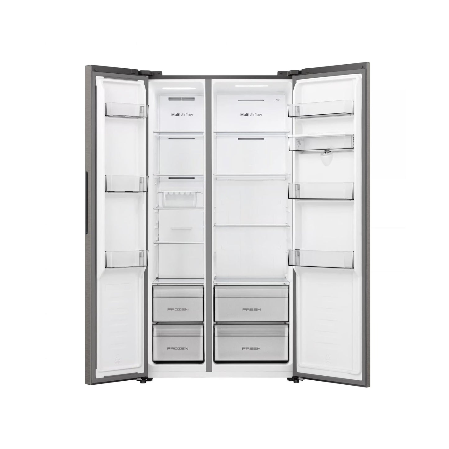 Hisense 541L Side By Side Refrigerator with Water Dispenser Titanium