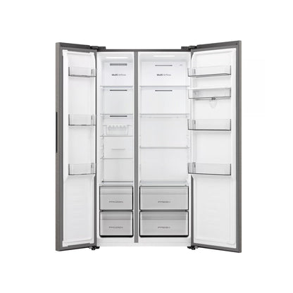 Hisense 541L Side By Side Refrigerator with Water Dispenser Titanium