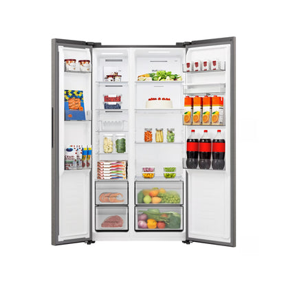 Hisense 541L Side By Side Refrigerator with Water Dispenser Titanium
