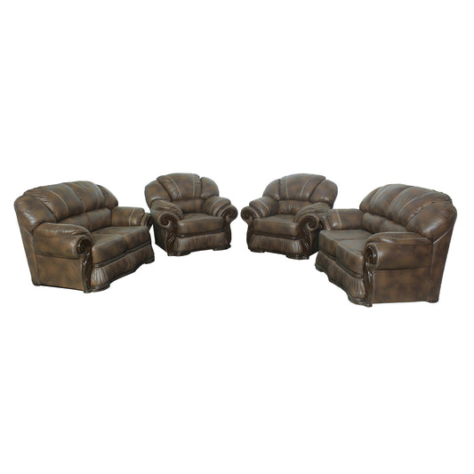 Hollywood Sofa 4 Piece Brown