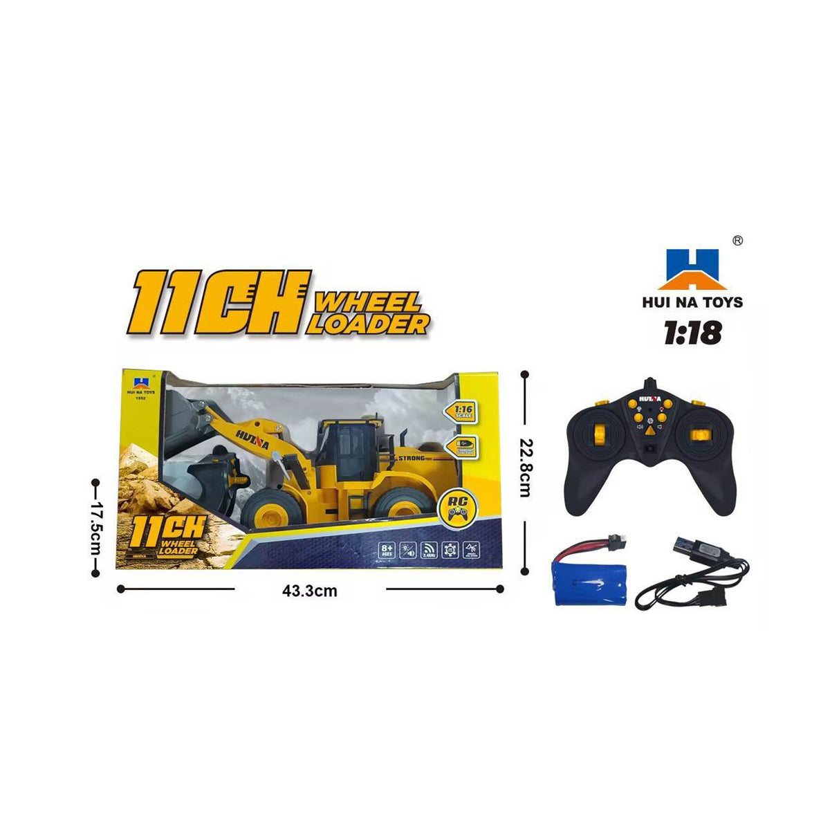 RC 11CH Wheel Loader Yellow
