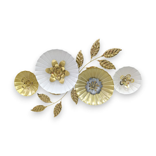 Urban Decor Metal Wall Decoration Gold & White