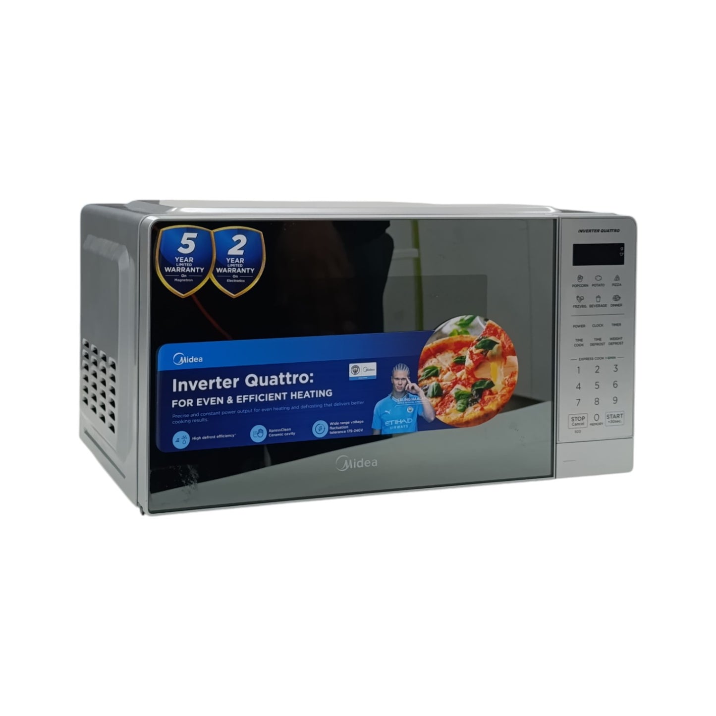 Midea Digital Smartwave Microwave Silver EM20