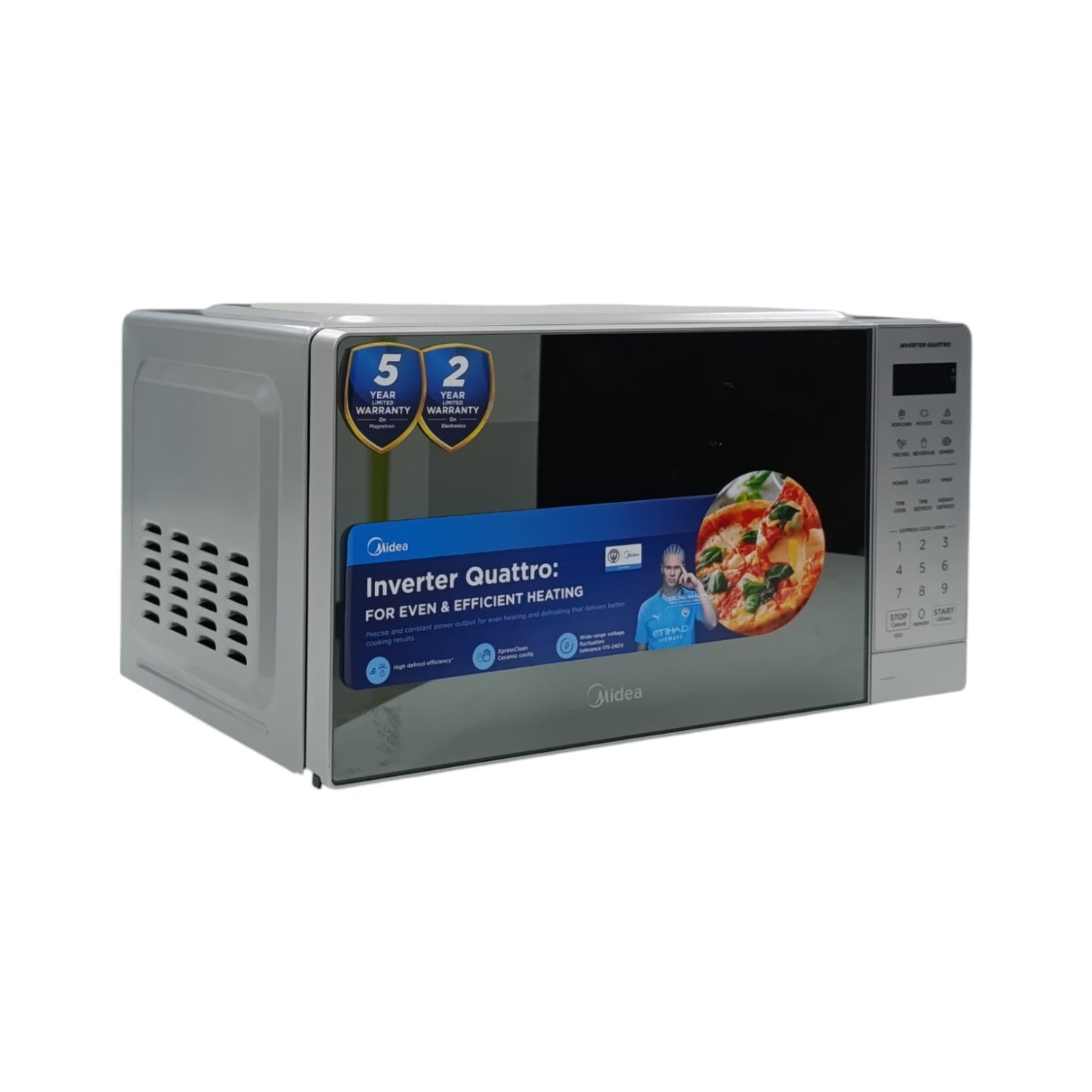 Midea Digital Smartwave Microwave Silver EM20