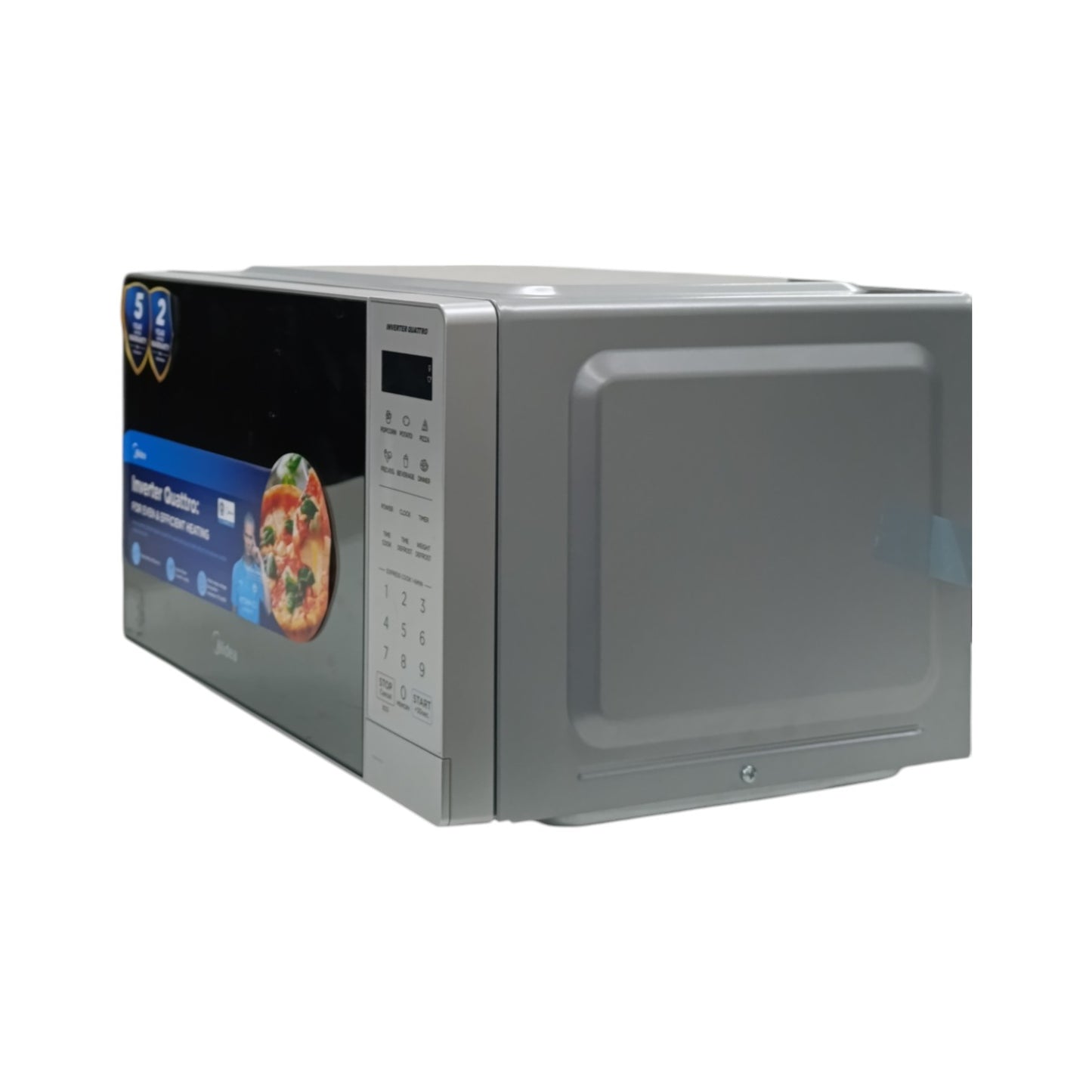 Midea Digital Smartwave Microwave Silver EM20