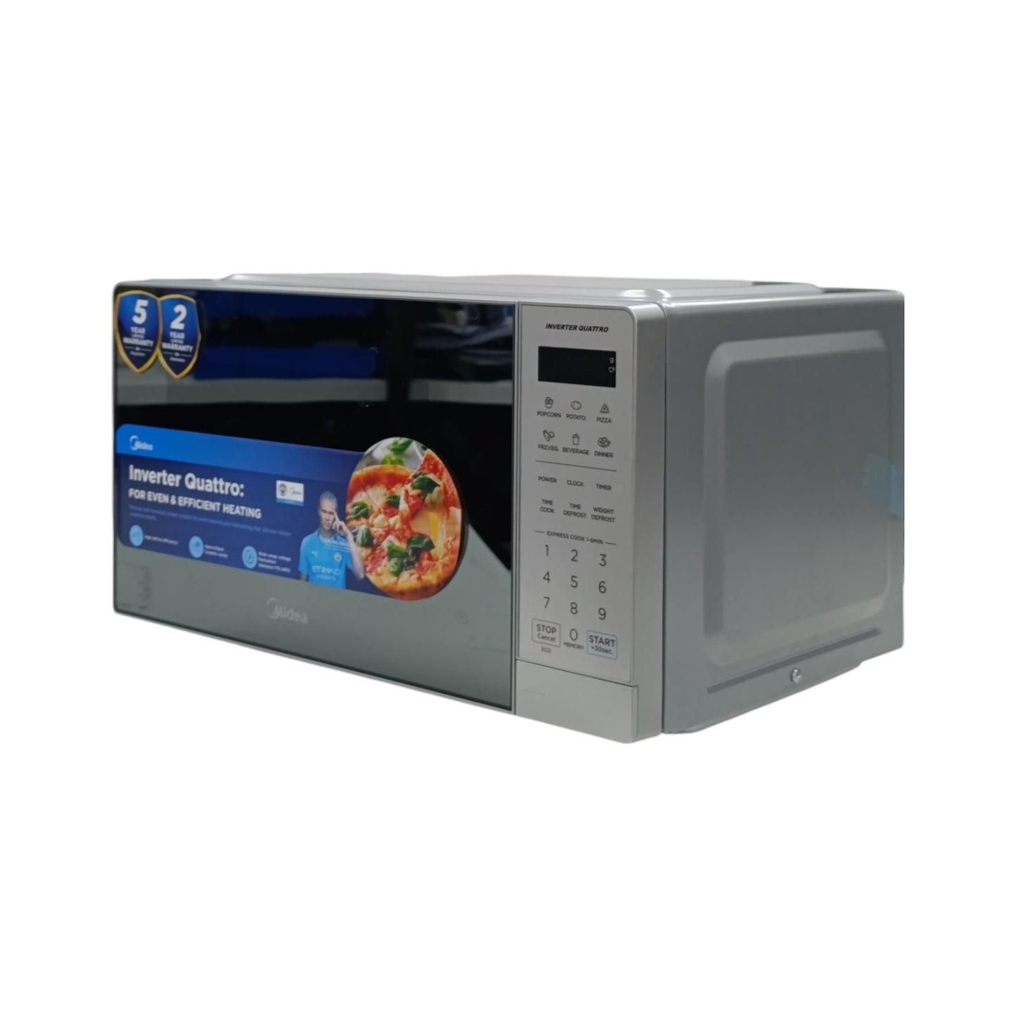 Midea Digital Smartwave Microwave Silver EM20