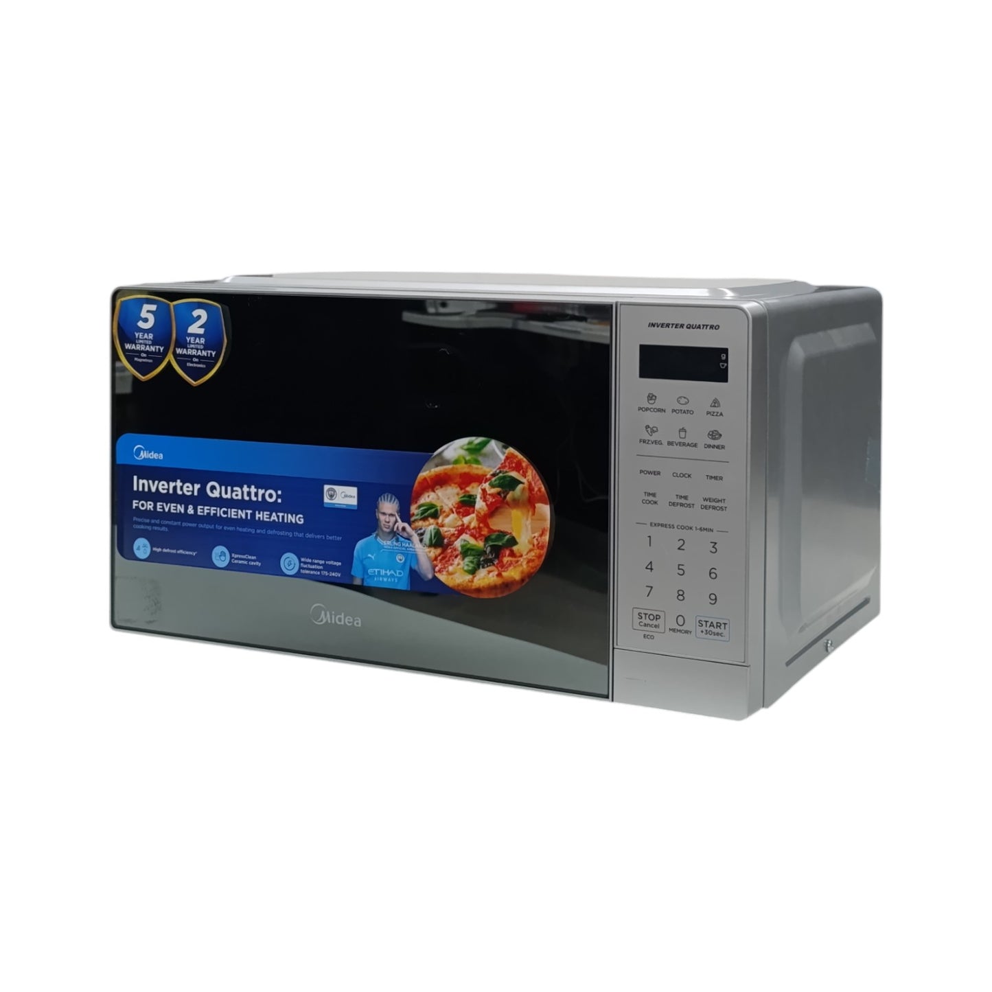 Midea Digital Smartwave Microwave Silver EM20