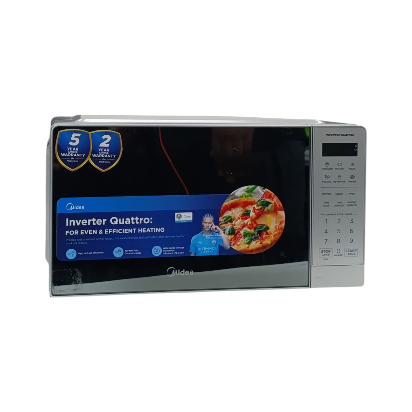 Midea Digital Smartwave Microwave Silver EM20