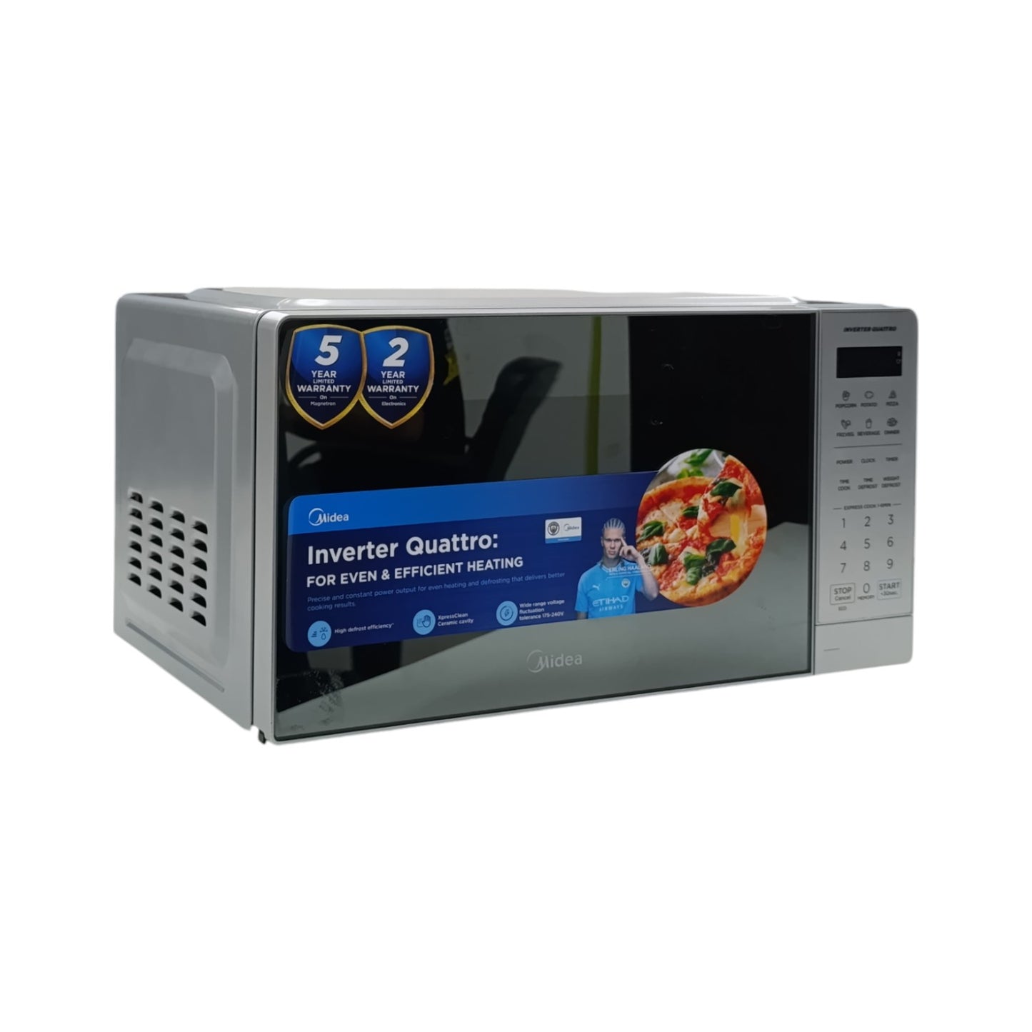 Midea Digital Smartwave Microwave Silver EM20