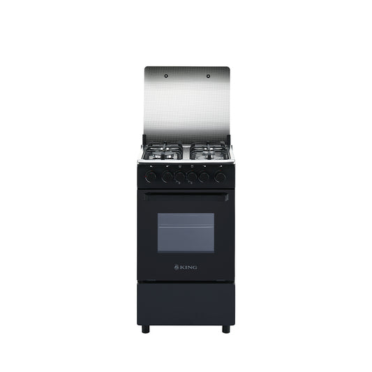 King  50x50 Full Gas Stove with Grill & Full Gas Safety – Matt Black KGP5050BFFD