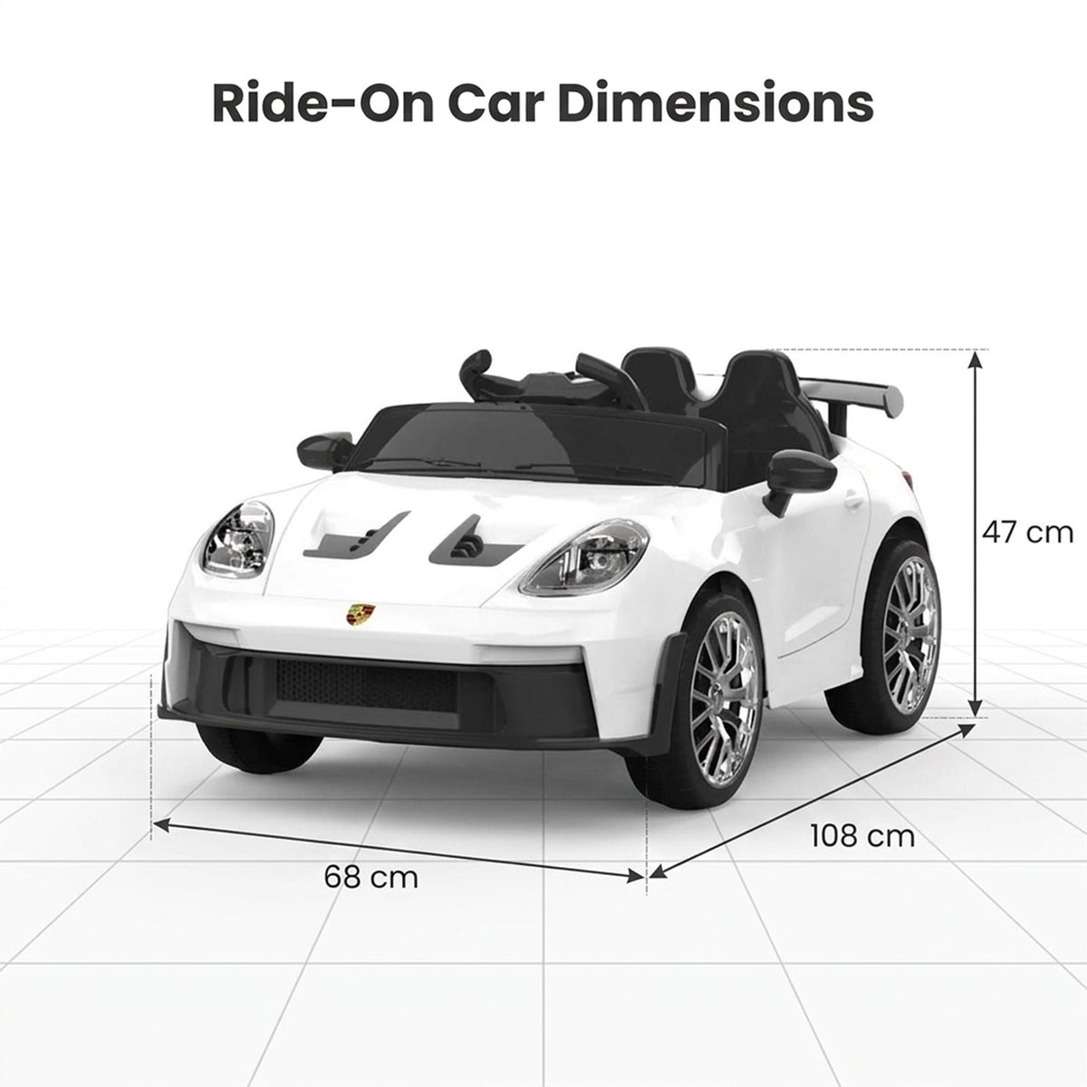 Kids Ride On 4 Wheel Car White
