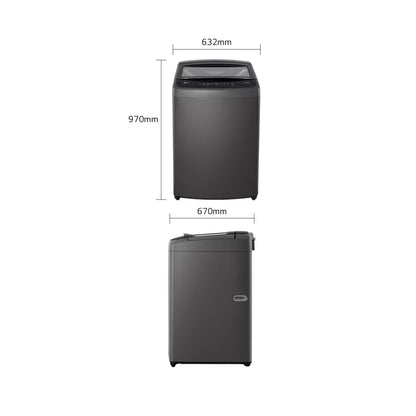 LG 18KG BLACK SMART INVERTER TOP LOADER WASH MACHINE