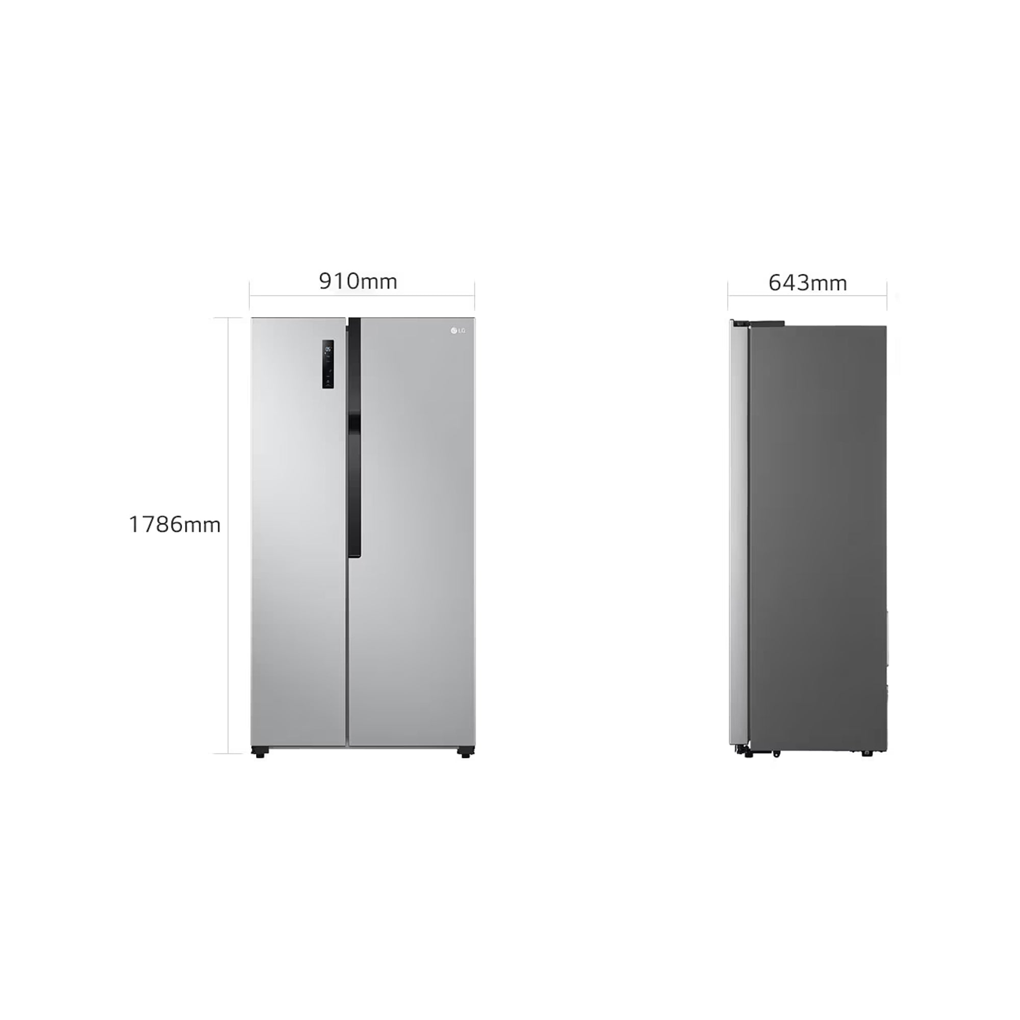 LG 519L SIDE BY SIDE FRIDGE IN STAINLESS FINISH – Bawas Furnishers