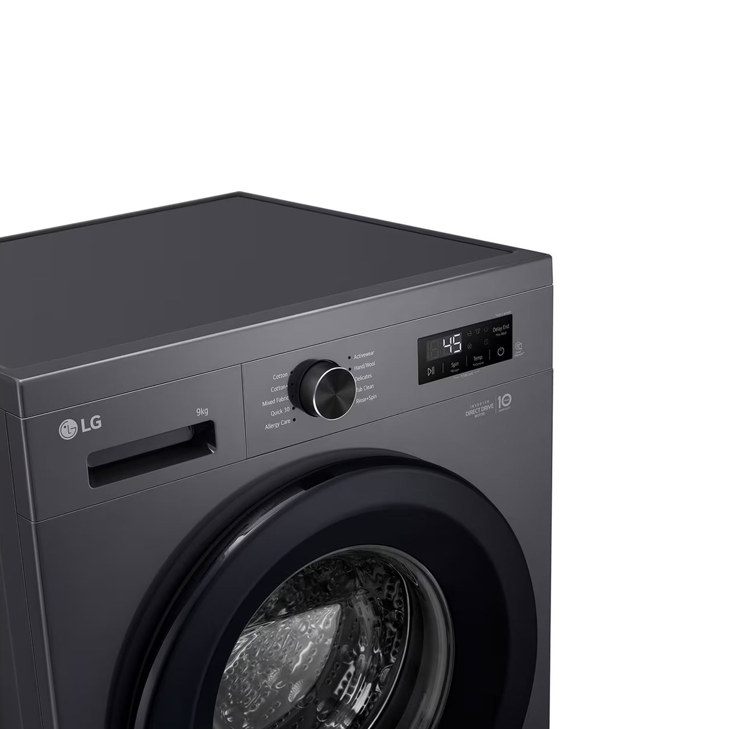 LG FRONT LOADER WASHING MACHINE 9KGMIDDLE BLACK
