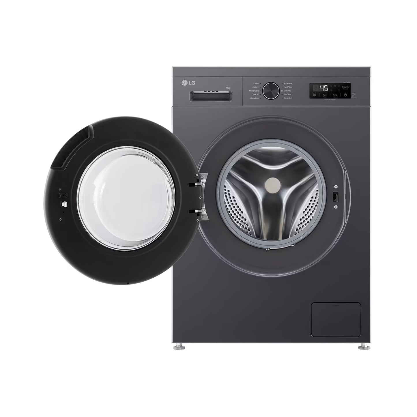 LG FRONT LOADER WASHING MACHINE 9KGMIDDLE BLACK