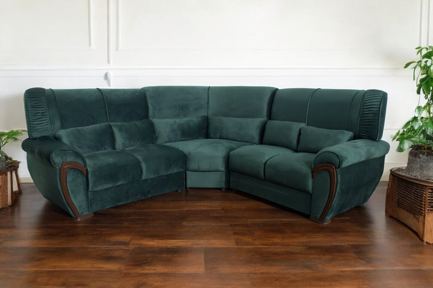 Evelyn Corner Couch Green