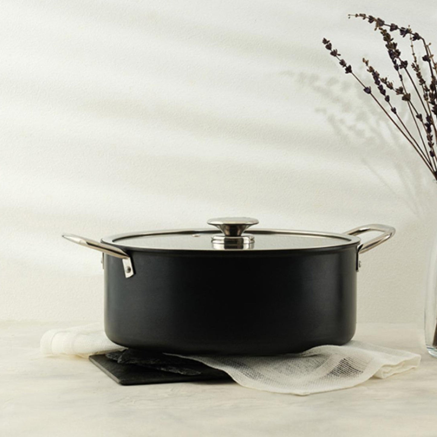 Leydi Mia Derin 20cm Deep Casserole Black