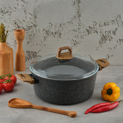 Leydi Natura Derin 28cm Deep Casserole Grey