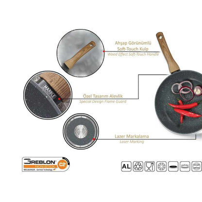 Leydi Natura 28cm Fry Pan Grey