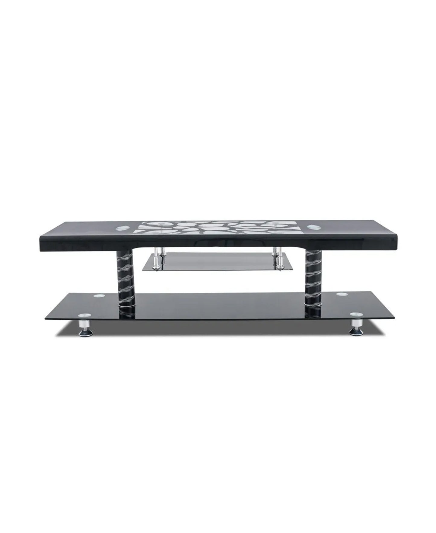 MW-PLS 10 Plasma Glass TV Stand – Black